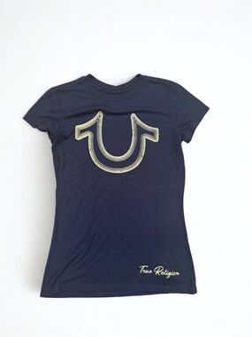 True Religion World Tour Tshirt Tee xxs black and gold in GUC